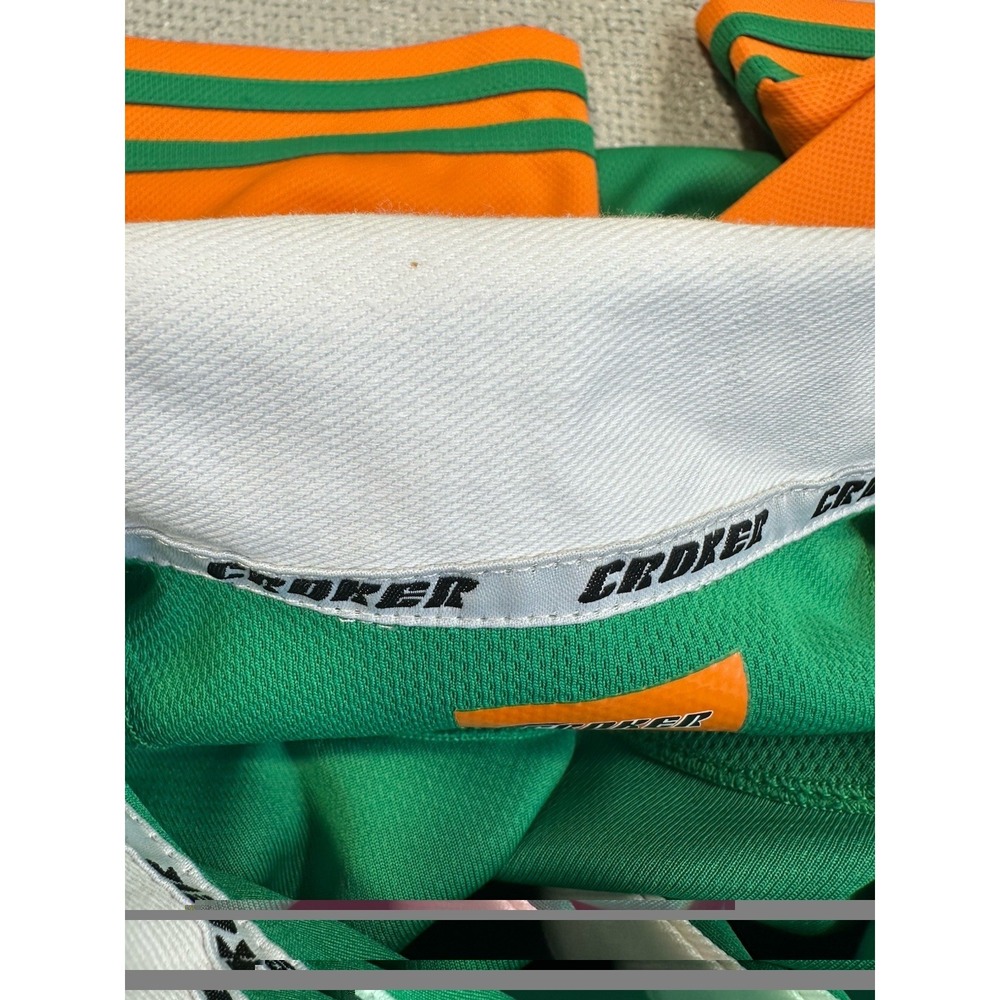 Croker Ireland Rugby Jersey Mens Large Green Orange Polo Shirt NWT Read - Picture 14 of 16